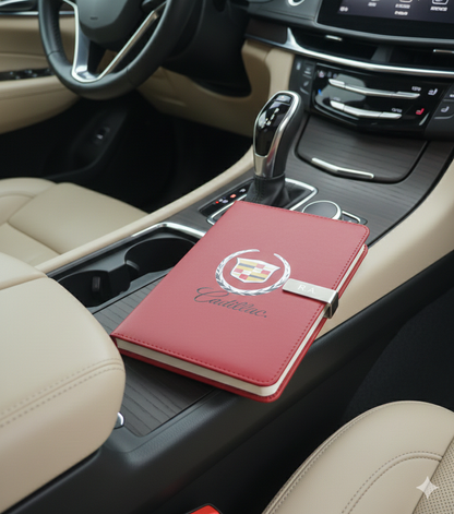 Exklusives Tagebuch Notizbuch mit Cadillac Logo Personalisierbaren Initialen