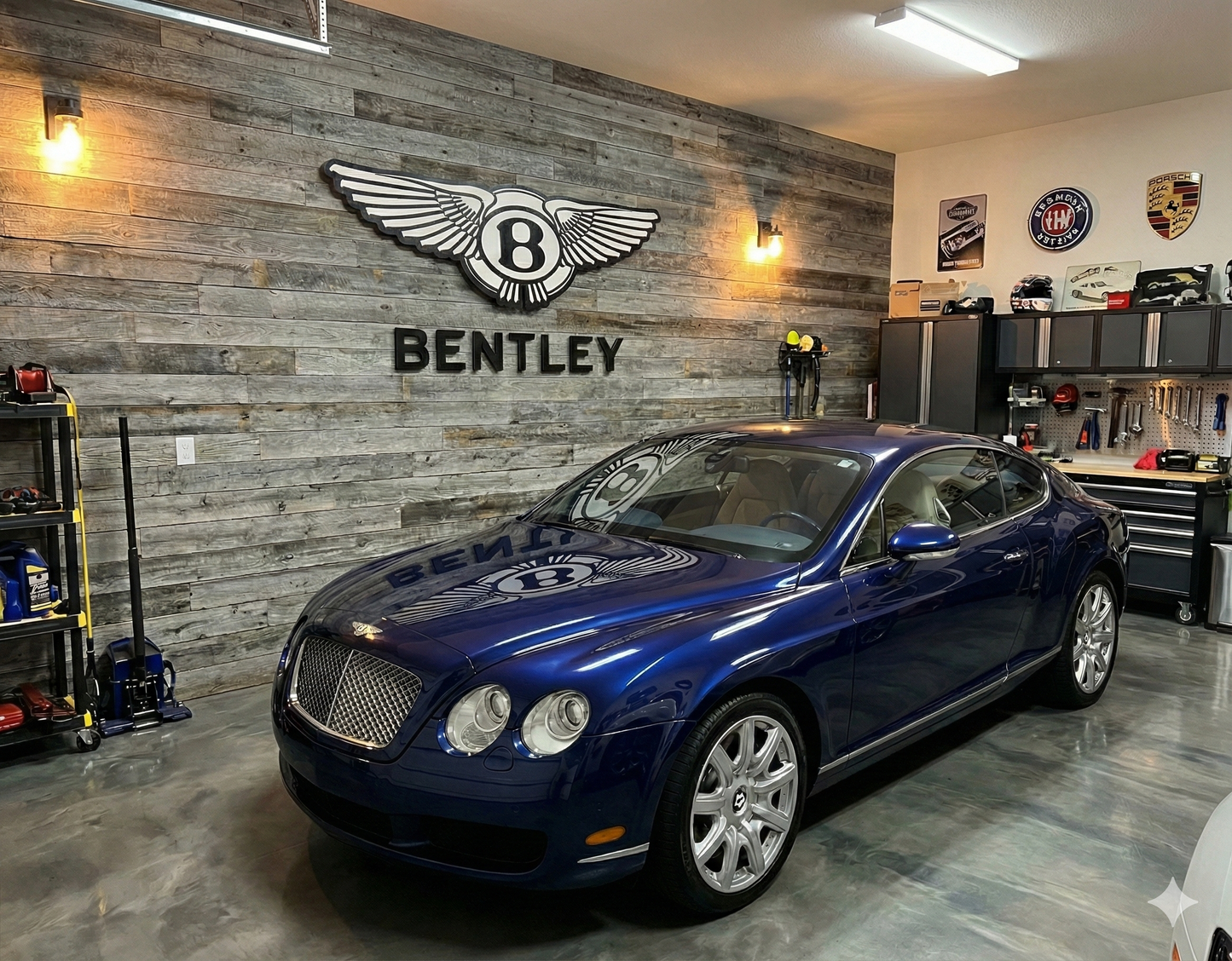 Bentley Logo Wandschild für die Garage Deko Wandkunst