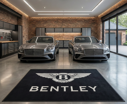 Bentley Garagen Teppich 150x220 cm Luxus Auto Teppich Garage Wohnzimmer Showroom Rug
