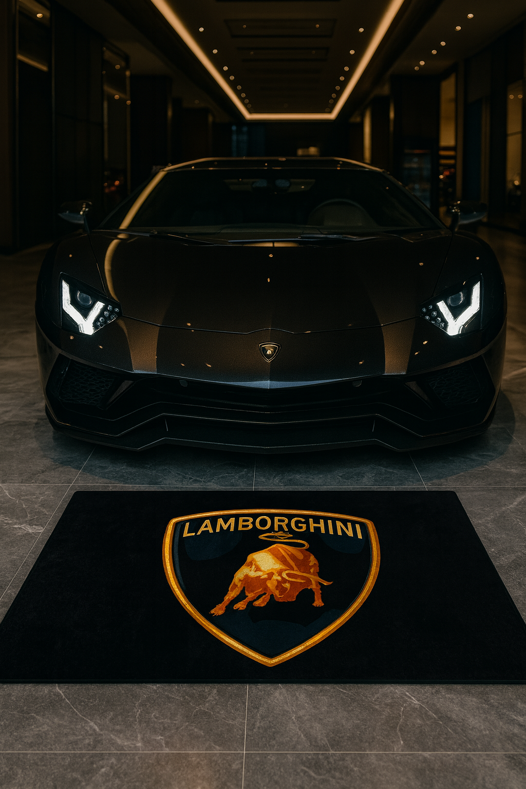 Lamborghini Garagen Teppich 150x220 cm Luxus Auto Teppich Garage Wohnzimmer Showroom Rug