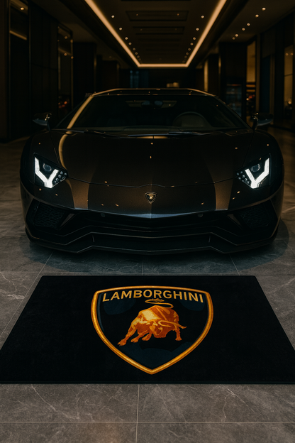 Lamborghini Garagen Teppich 150x220 cm Luxus Auto Teppich Garage Wohnzimmer Showroom Rug