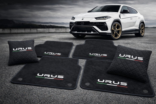 Lamborghini Urus Fußmatten Set Maßgeschneidert Velour Premium Matte