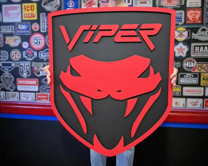 Viper Logo Wandschild für die Garage Deko Wandkunst
