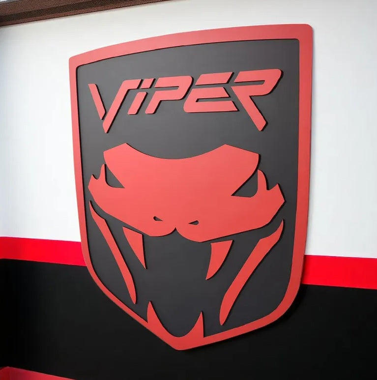Viper Logo Wandschild für die Garage Deko Wandkunst
