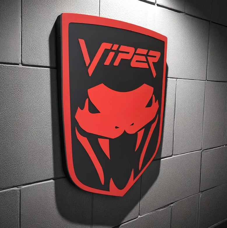 Viper Logo Wandschild für die Garage Deko Wandkunst