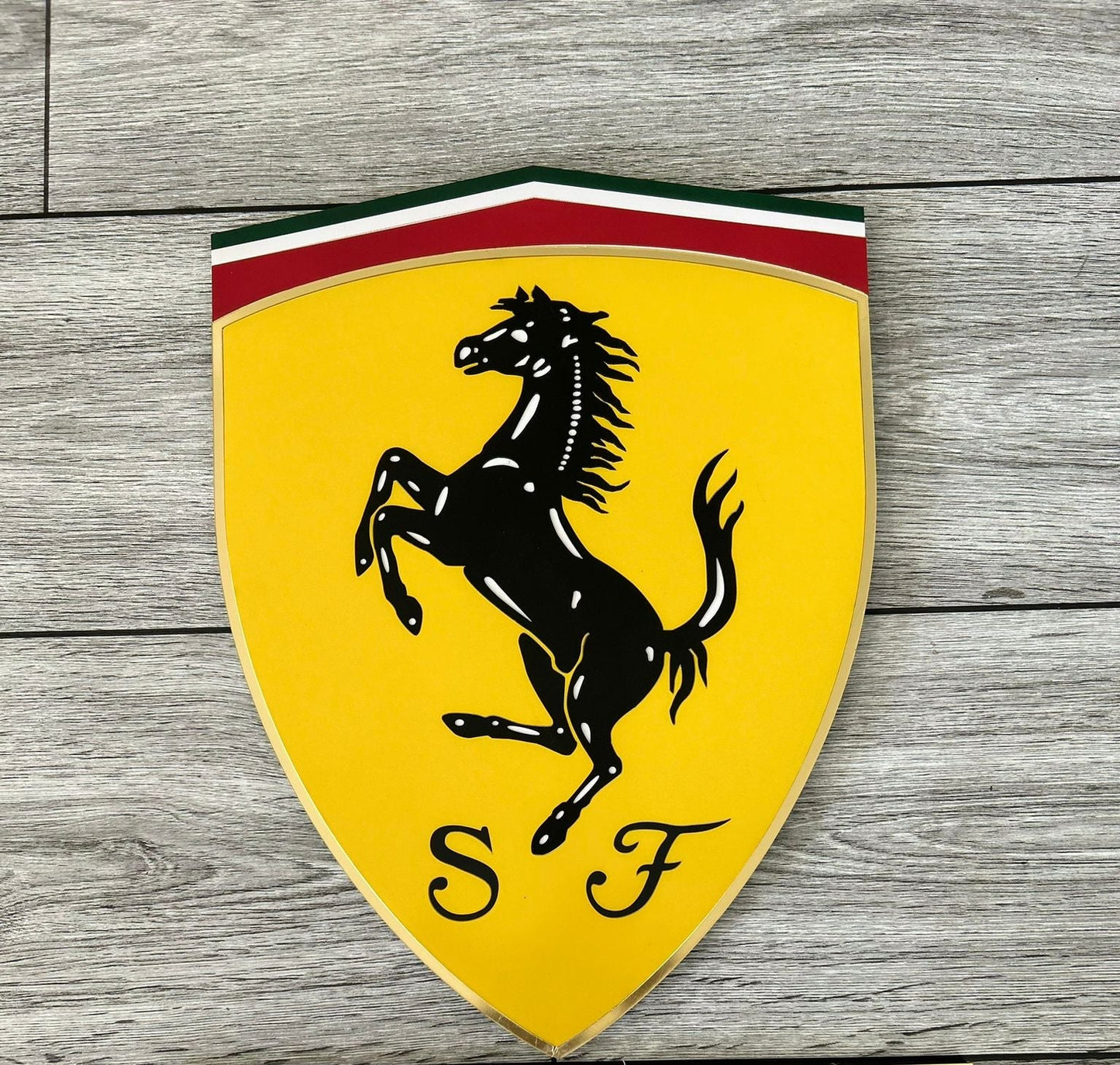 Ferrari Logo Wandschild für die Garage Deko Wandkunst