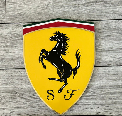 Ferrari Logo Wandschild für die Garage Deko Wandkunst