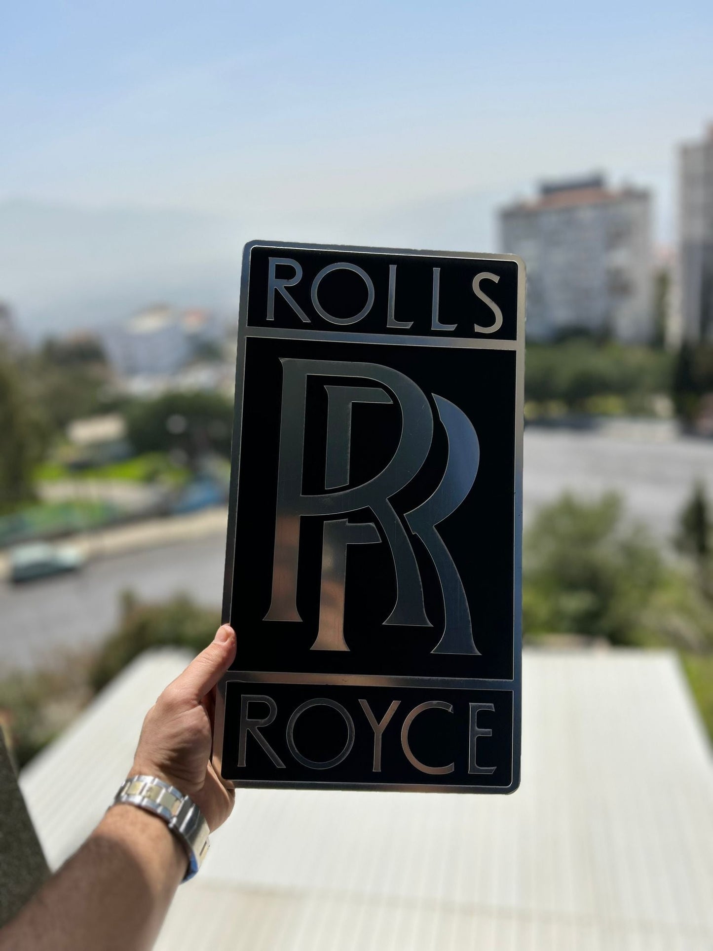 Rolls Royce Logo Wandschild für die Garage Deko Wandkunst