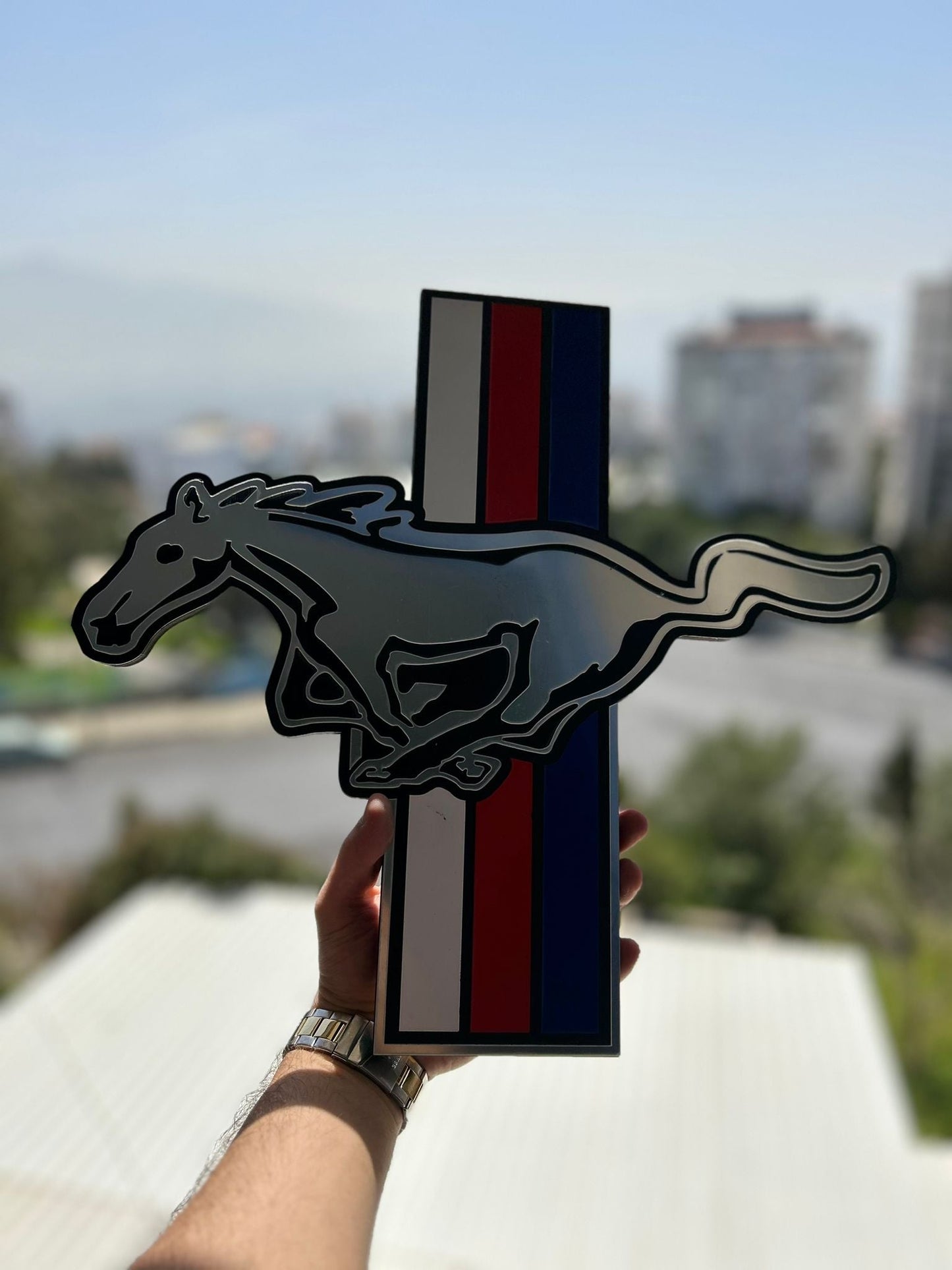 Mustang Logo Wandschild für die Garage Deko Wandkunst