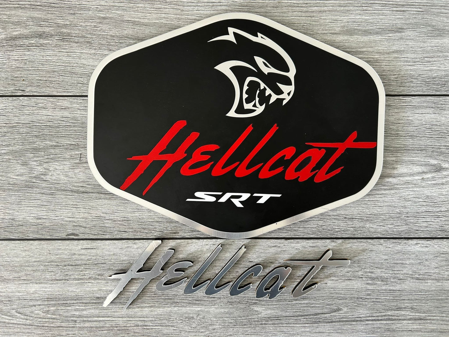 Hellcat Logo Wandschild für die Garage Deko Wandkunst