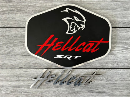 Hellcat Logo Wandschild für die Garage Deko Wandkunst