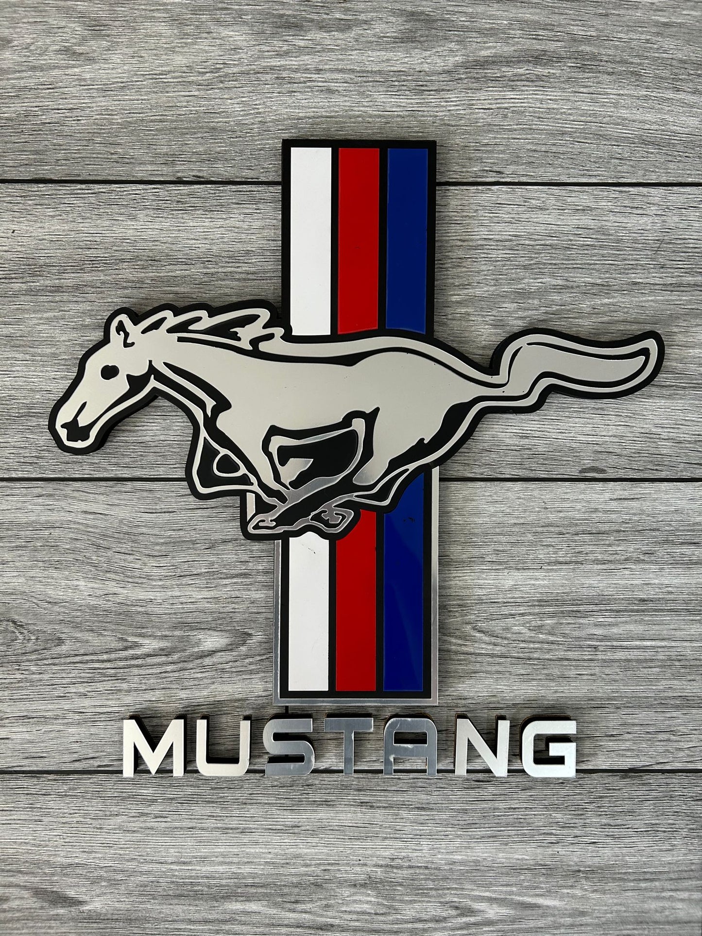 Mustang Logo Wandschild für die Garage Deko Wandkunst