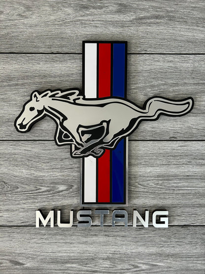 Mustang Logo Wandschild für die Garage Deko Wandkunst