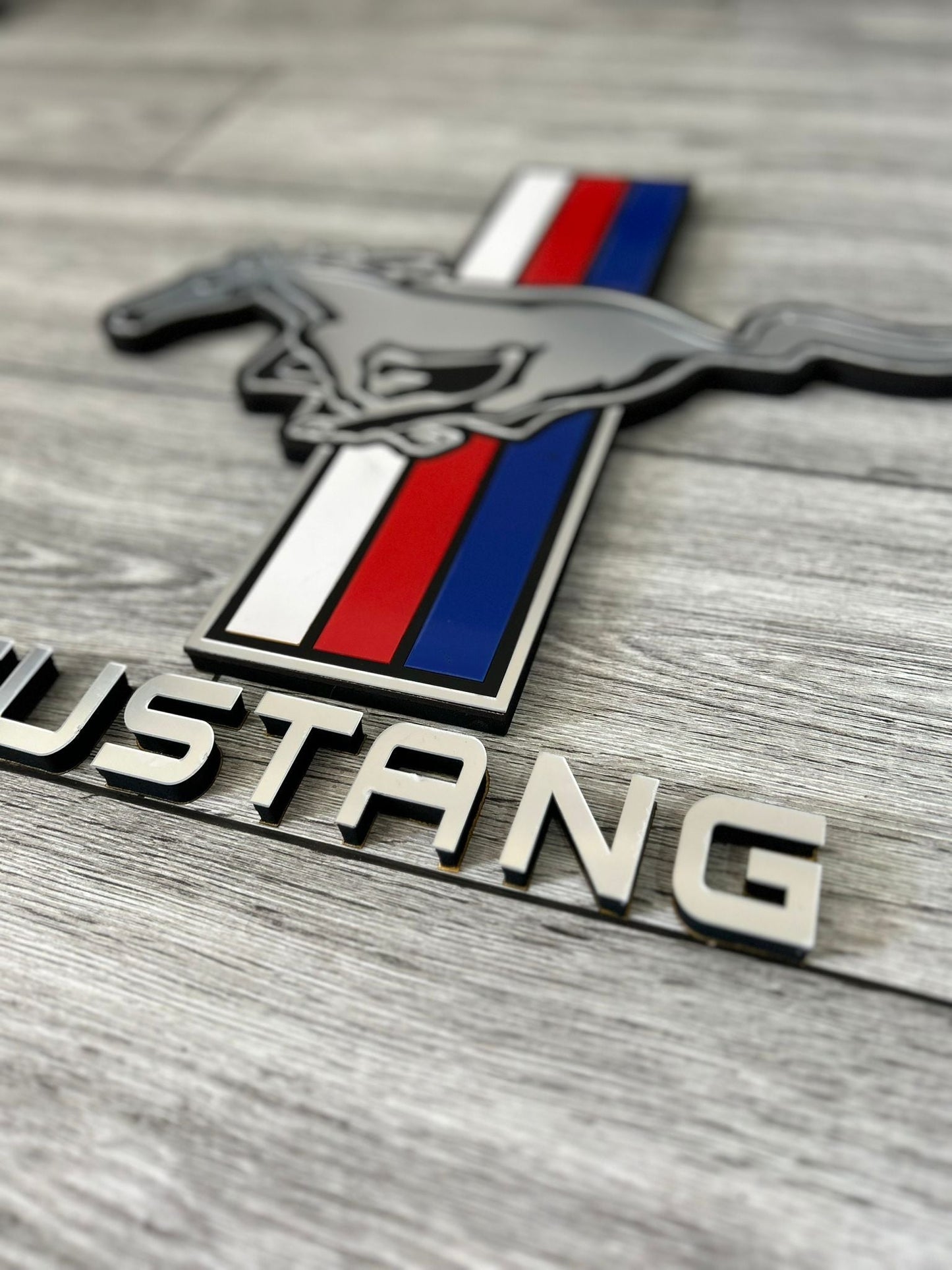 Mustang Logo Wandschild für die Garage Deko Wandkunst