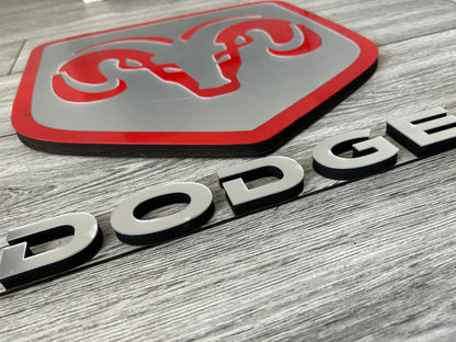 Dodge Logo Wandschild für die Garage Deko Wandkunst