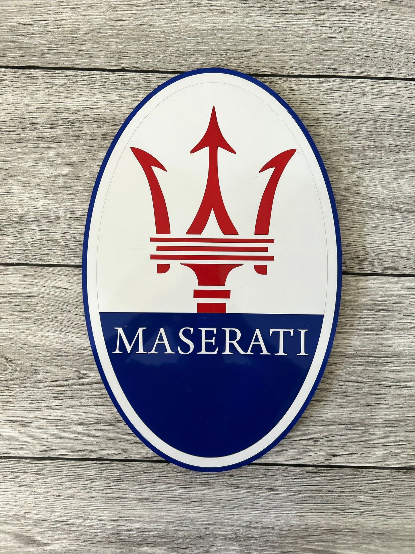 Maserati Logo Wandschild für die Garage Deko Wandkunst