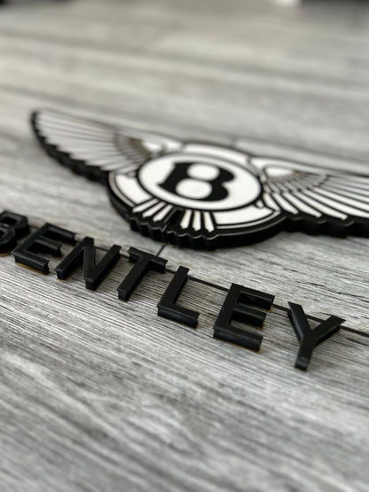 Bentley Logo Wandschild für die Garage Deko Wandkunst