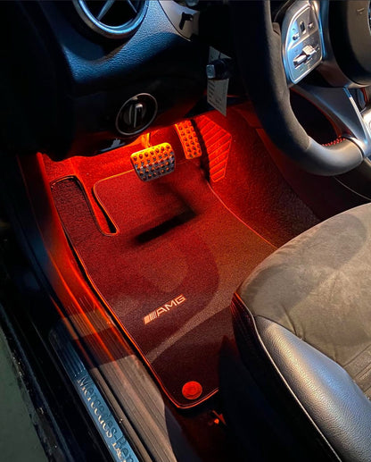 Für Mercedes Benz AMG Teppich Auto Fußmatten maßgefertigt für alle AMG Modelle, Teppich Innenraumschutz