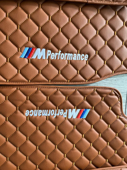 For BMW M4 Leder Fußmatten Maßgeschneidert