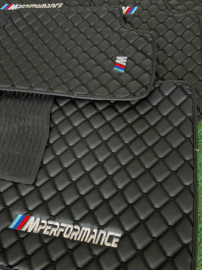 For BMW M4 Leder Fußmatten Maßgeschneidert