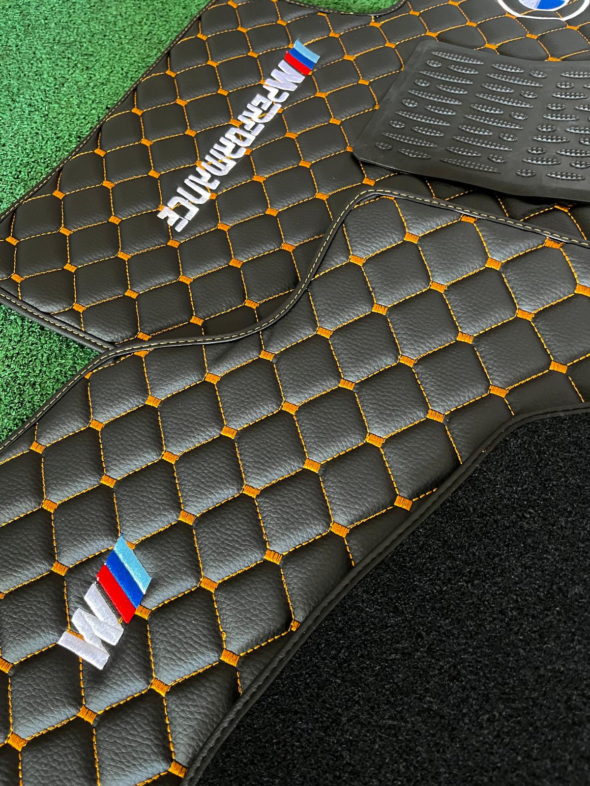 For BMW M5 Leder Fußmatten Maßgeschneidert