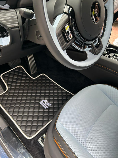 Rolls Royce Leder Fußmatten Set Maßgeschneidert für alle Modelle