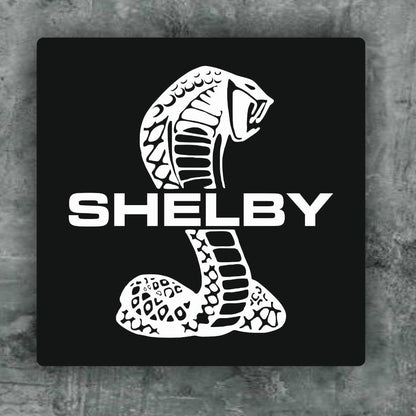Handgefertigte Shelby Logo Wanddekoration  Garagen-Deko Wandkunst
