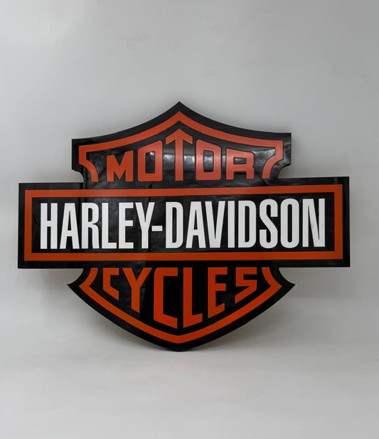 Harley Davidson Wandschild für die Garage – Premium Wanddekoration für Auto- und Motorradliebhaber