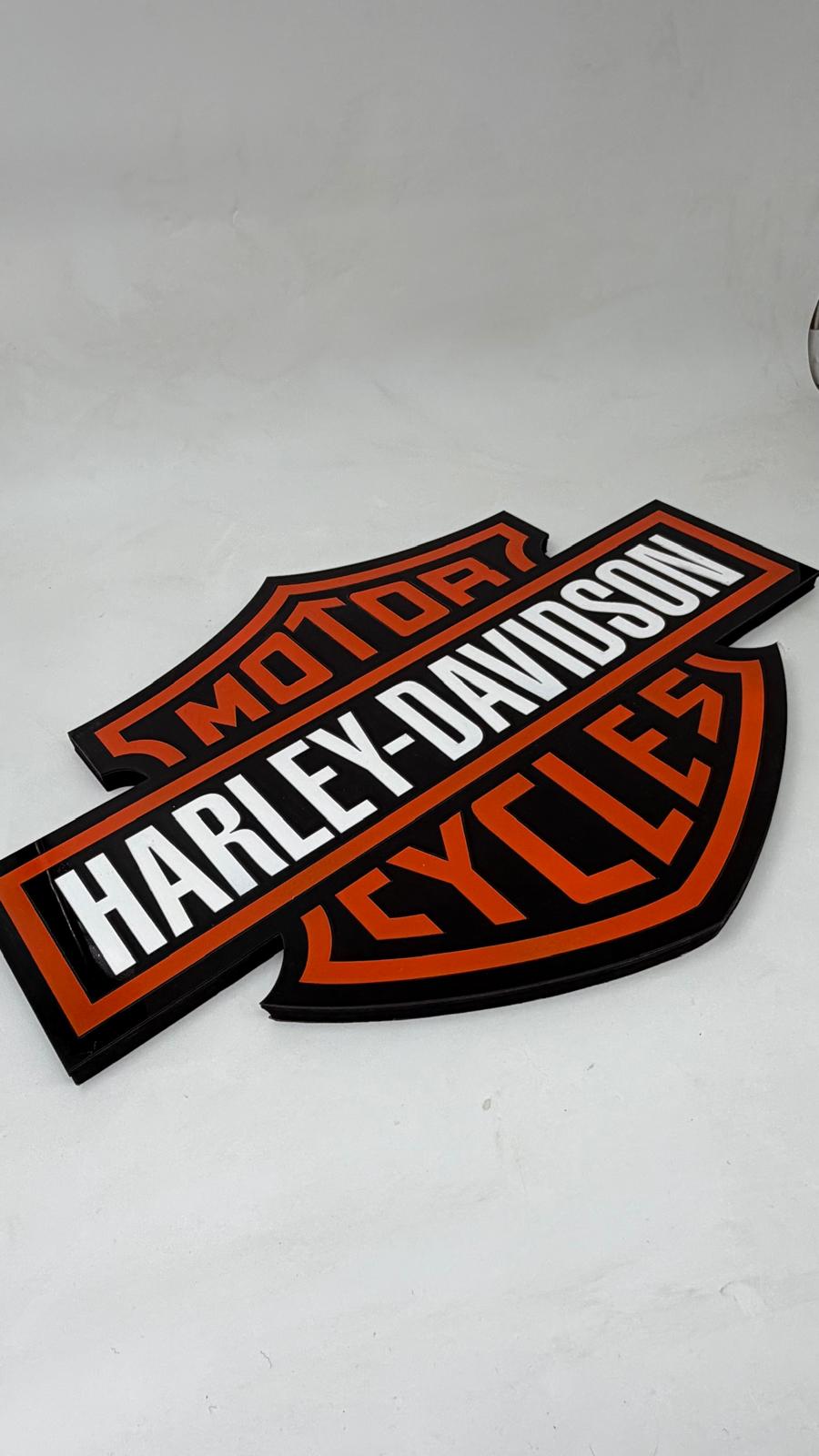 Harley Davidson Wandschild für die Garage – Premium Wanddekoration für Auto- und Motorradliebhaber