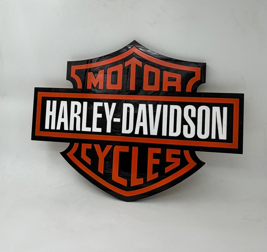 Harley Davidson Wandschild für die Garage – Premium Wanddekoration für Auto- und Motorradliebhaber