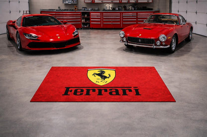 Ferrari Garagen Teppich 150x220 cm Luxus Auto Teppich Garage Wohnzimmer Showroom Rug