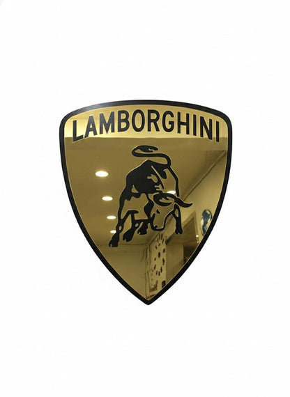 Lamborghini Logo Wandschild Garage Premium Wanddeko für Auto Liebhaber Geschenk Männer