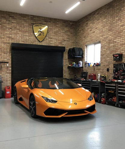 Lamborghini Logo Wandschild Garage Premium Wanddeko für Auto Liebhaber Geschenk Männer