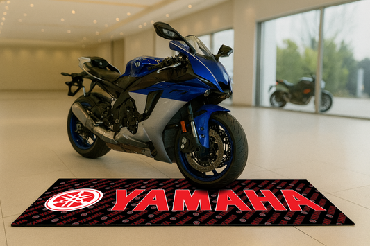Yamaha Motorrad Teppich 75x220 cm Garage Teppich Motorrad Display Rug Werkstatt Dekor
