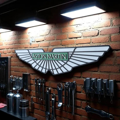 Aston Martin Wall Sign for Garage – Premium Wall Decor for Car Enthusiasts
