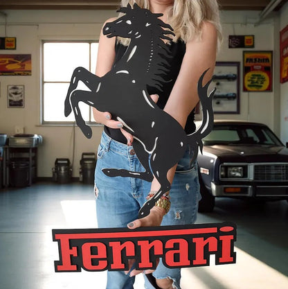 Ferrari Logo Wandschild für die Garage Deko Wandkunst