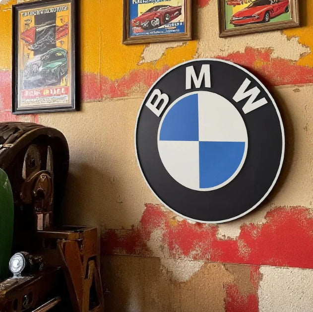 BMW M Logo Wandschild für die Garage Deko Wandkunst