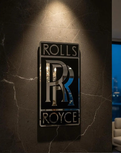 Rolls Royce Logo Wandschild für die Garage Deko Wandkunst