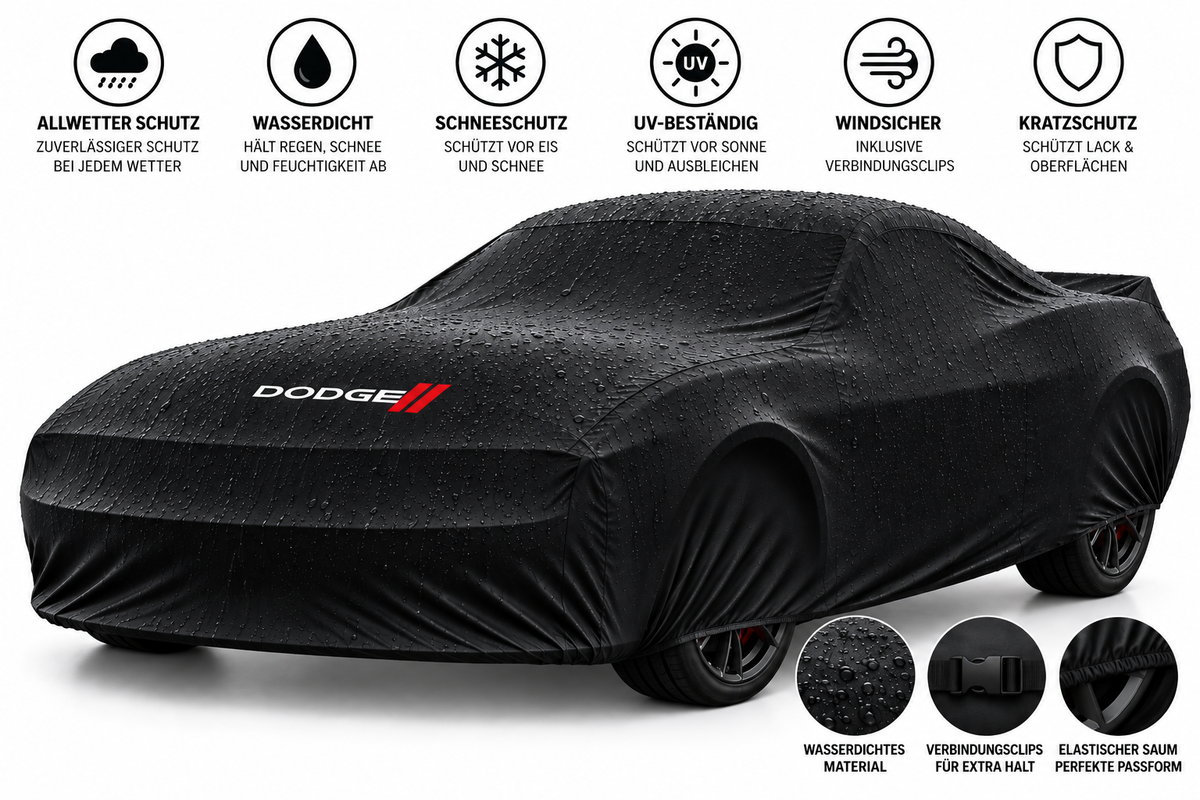 Dodge Autoabdeckung – Wasserdicht & Maßgeschneidert für alle Modelle