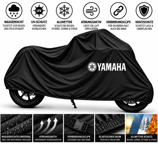 Yamaha Motorrad Outdoor Schutzabdeckung Regen-, Sonne- & Staubschutz