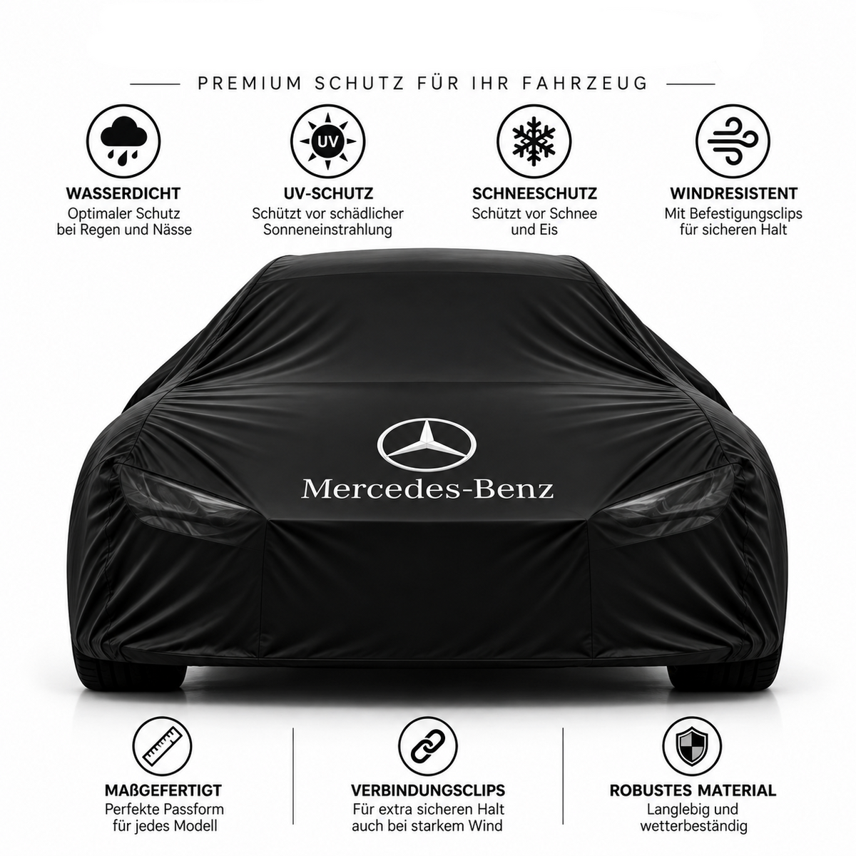 Mercedes Autoabdeckung - Wasserdicht Maßgeschneidert für alle Modelle