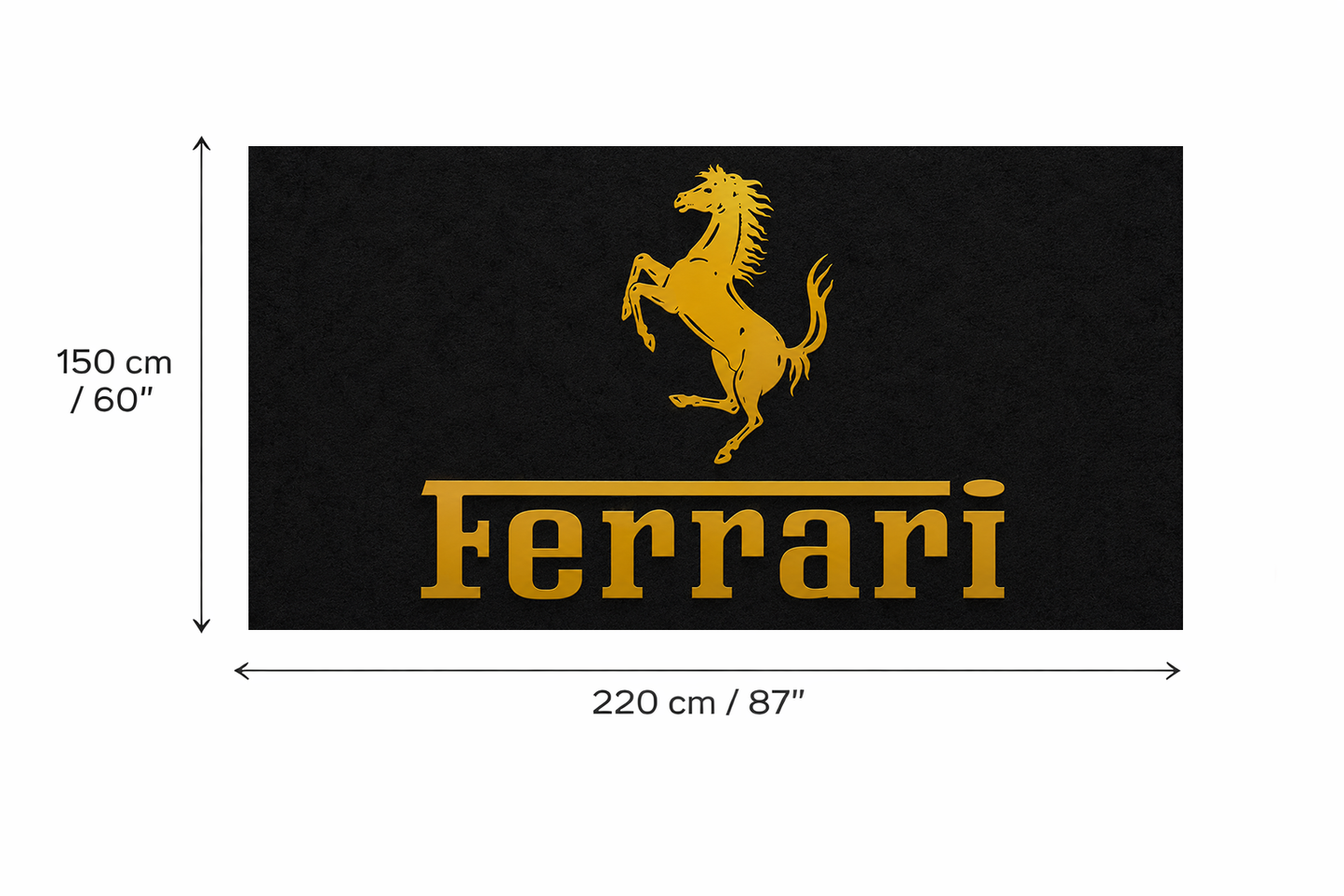 Ferrari Garagen Teppich 150x220 cm Luxus Auto Teppich Garage Wohnzimmer Showroom Rug