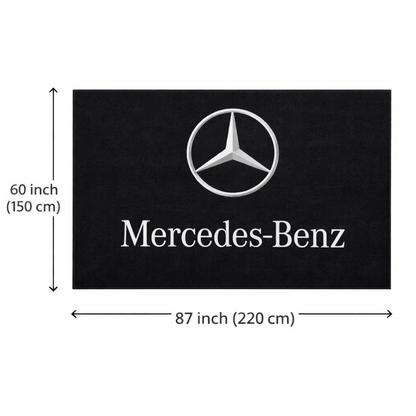 Mercedes Benz Garagen Teppich 150x220 cm Luxus Auto Teppich Garage Wohnzimmer Showroom Rug