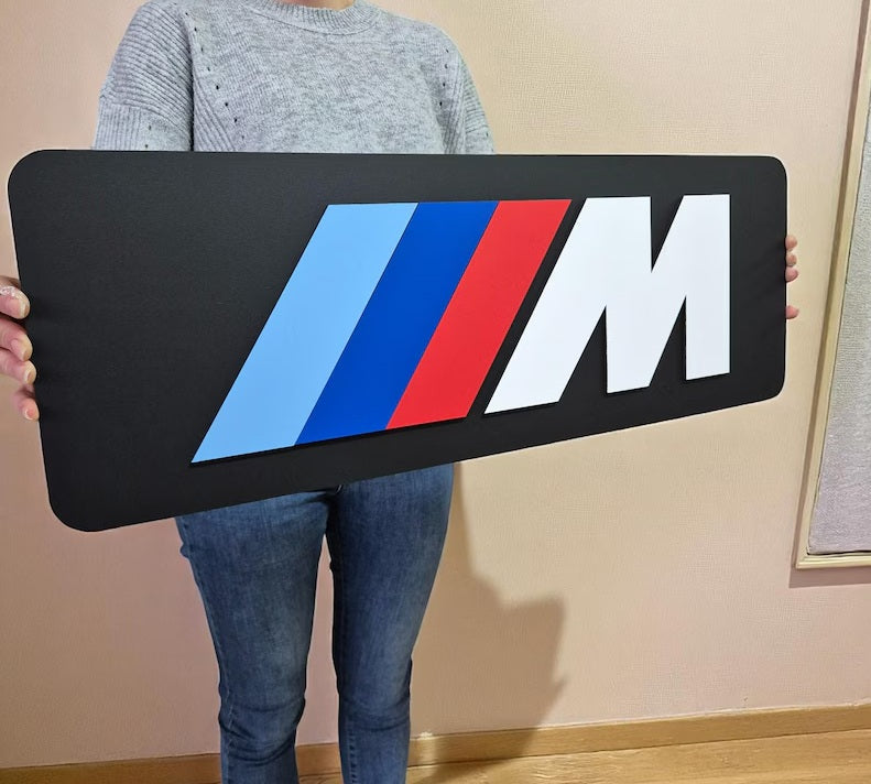 BMW M Logo Wandschild für die Garage Deko Wandkunst