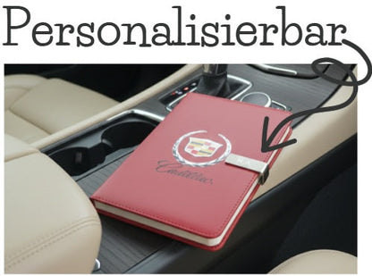 Exklusives Tagebuch Notizbuch mit Cadillac Logo Personalisierbaren Initialen