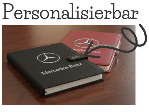 Exklusives Tagebuch Notizbuch mit M.B enz AMG Logo Personalisierbaren Initialen