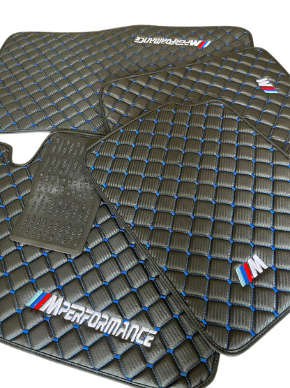 For BMW M4 Leder Fußmatten Maßgeschneidert