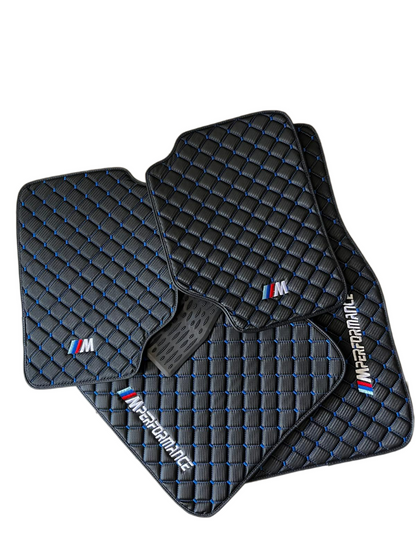 For BMW M5 Leder Fußmatten Maßgeschneidert