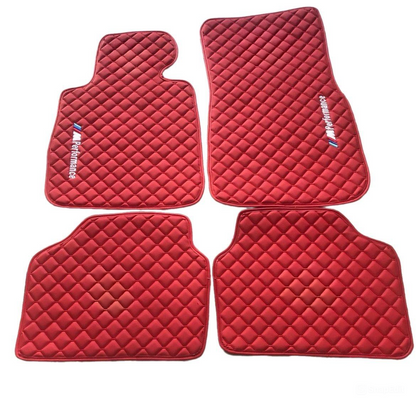 For BMW M4 Leder Fußmatten Maßgeschneidert