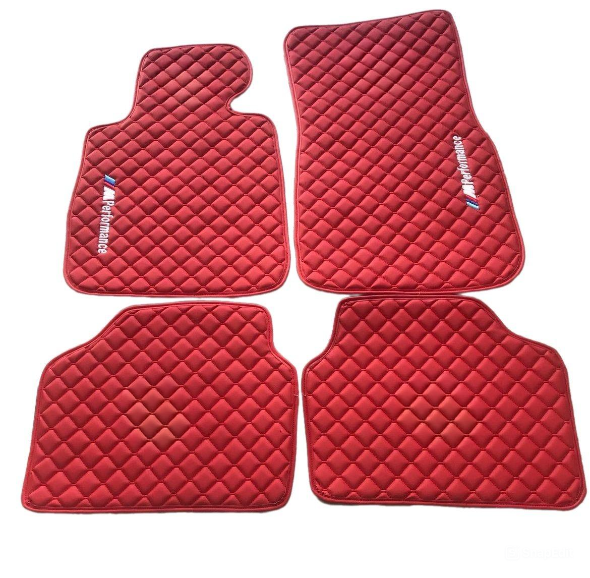 For BMW M5 Leder Fußmatten Maßgeschneidert